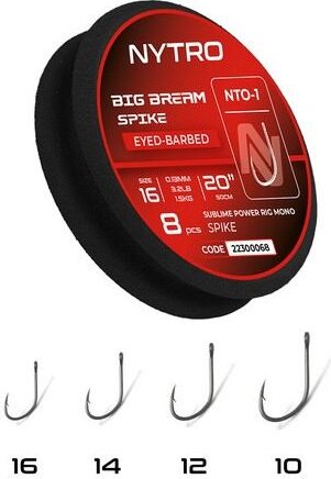 Nytro Nto1 Big Bream Előkötött Szakállas Csalitüskés Előke 50 Cm 14/0,15mm