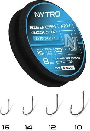 Nytro Nto1 Big Bream Előkötött Szakállas Quick-Stop Előke 50 Cm 14/0,15mm