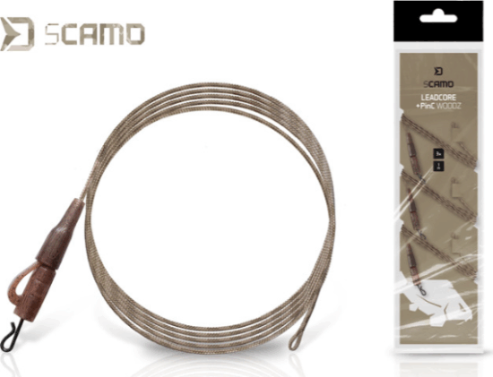 Delphin sCAMO Leadcore + PinC WOODZ előke / 3db (1m)