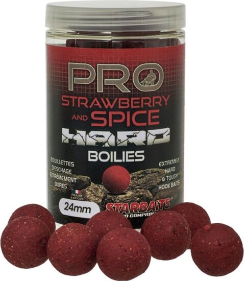 Starbaits Hard Boilies Pro Strawberry Spice 200g 20mm