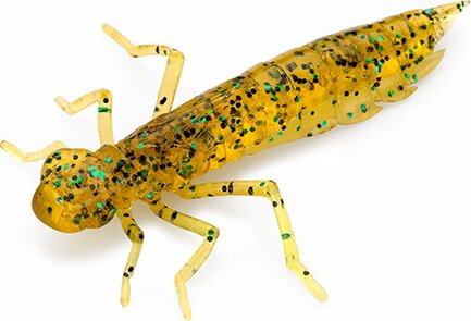 FISHUP Dragonfly 1.2" (10pcs.), #036 - Caramel/Green & Black