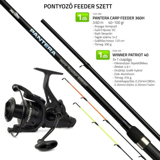 Nevis Pontyozó feeder szett 1232-360+2546-440
