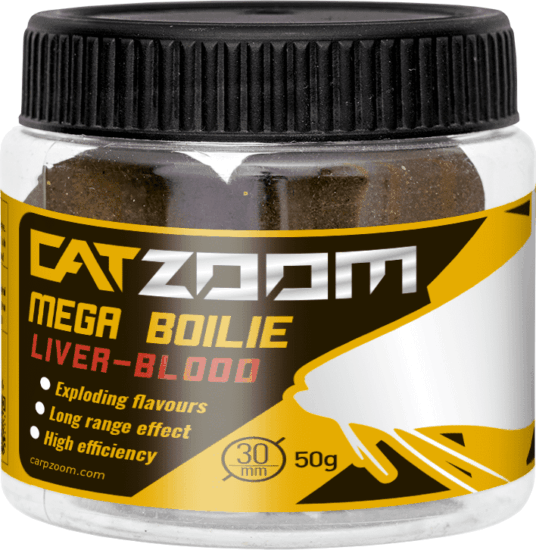 Catzoom Harcsa mega bojli, 30 mm, máj, vér, 50 g