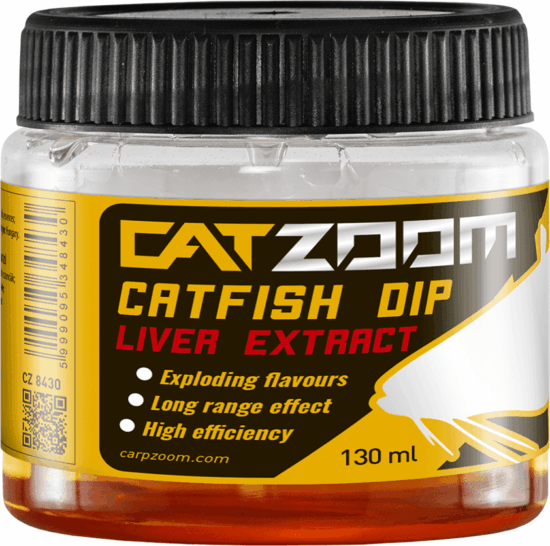 Catzoom Catfish Dip aromafolyadék, májkivonat, barna, 130 ml