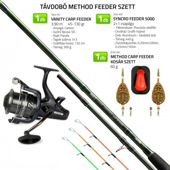 Nevis Távdobó method feeder szett