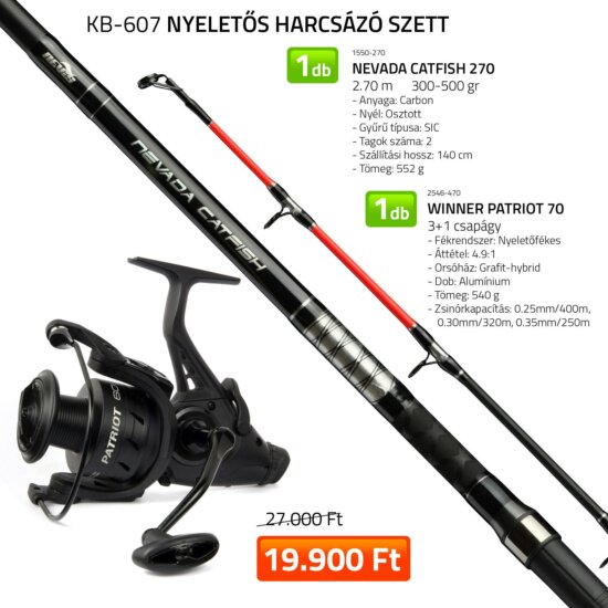 Nevis Nyeletős Harcsázó szett