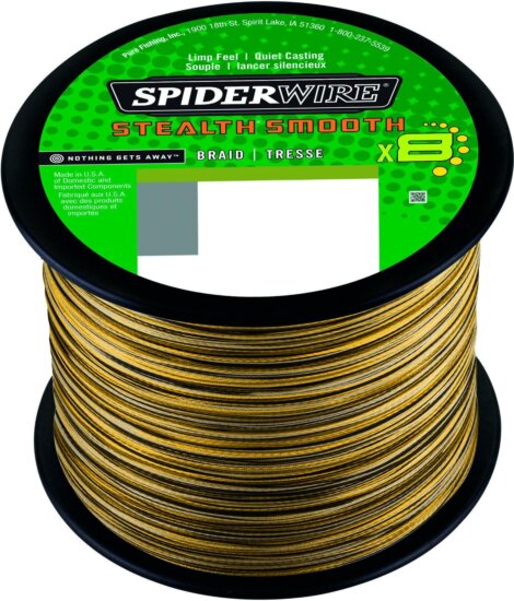 SpiderWire SS8SBK65-CSSM8 .33mm 2000M 38.1Kg CAMO fonott pergető zsinór
