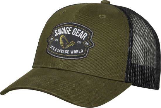 Savage Gear Badge Trucker Cap Green sapka