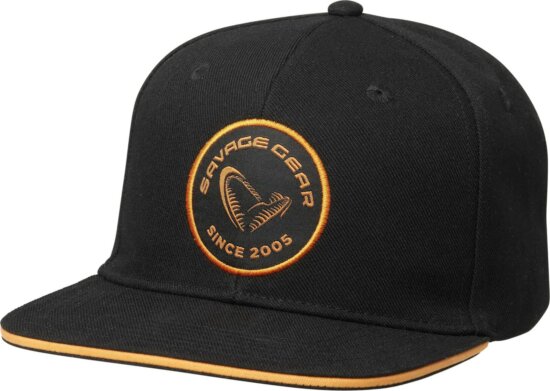 Savage Gear Badge Flatbill Cap Black Orange sapka