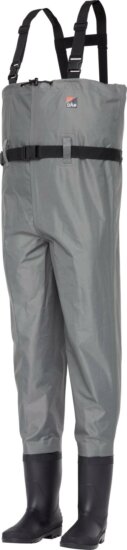 DAM NYLON CHEST WADERS 40/41 LIGHT GREY