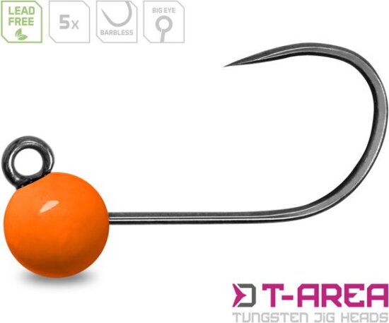 Delphin T-AREA BL Tungsten jig / 5 db (fluo narancs/4,6mm/0,9g/#6)