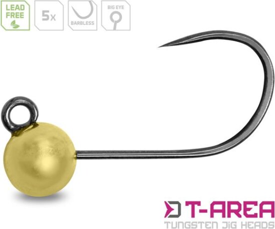 Delphin T-AREA BL Tungsten jig / 5 db (arany/6,4mm/2,2g/#4)