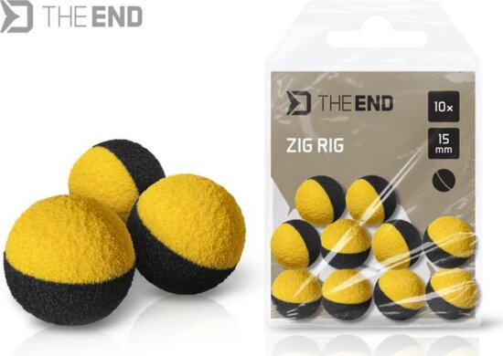 Delphin TheEND ZIG RIG / 10db (fekete-sárga, 15 mm)