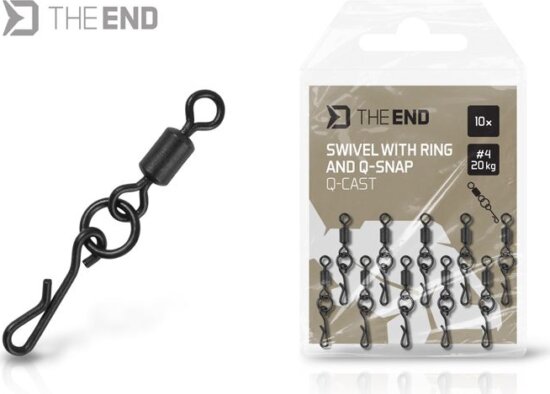 Delphin TheEND Q-Cast forgó karikával és gyorskapoccsal / 10 db (#4/20kg)