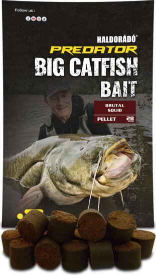 Haldorádó Catfish Bait Pellet 28 mm - Brutal Squid 1 kg
