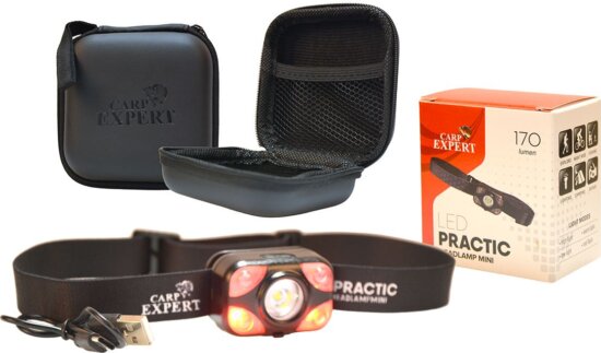 Carp Expert Practic Mini Fejlámpa Kemény Tokkal