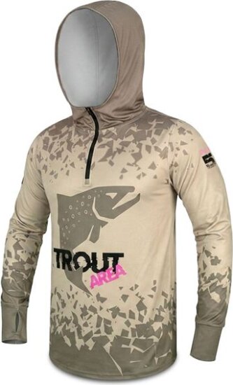 Delphin UV ARMOR 50+ Kapucnis hosszúujjú póló (Trout XL)