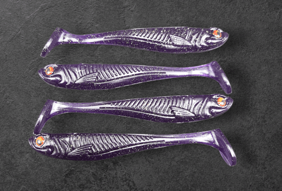 Alpha Tackle Avci Darl Purple zöld csillámokkal / 9cm
