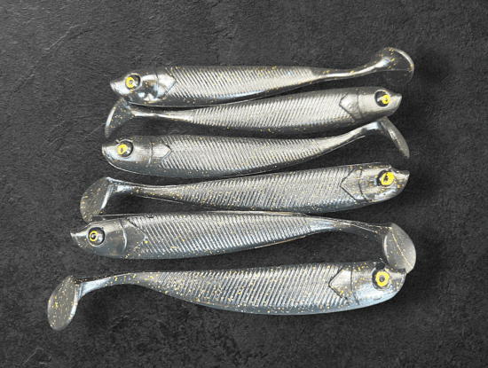 Alpha Tackle Sardine Black Gold arany csillámokkal/ 10cm