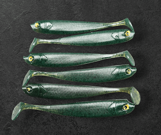 Alpha Tackle Sardine Motoroil fekete csillámokkal/ 10cm