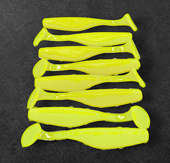 Alpha Tackle Paddleworm Fluo Yellow / 7cm / 1db