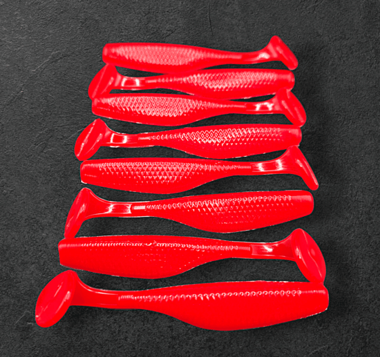 Alpha Tackle Paddleworm Fluo Red / 7cm / 1db