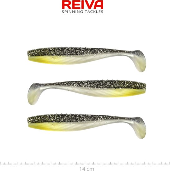 Reiva Flat Minnow shad 14cm 3db/cs (Moonshine Bleak)