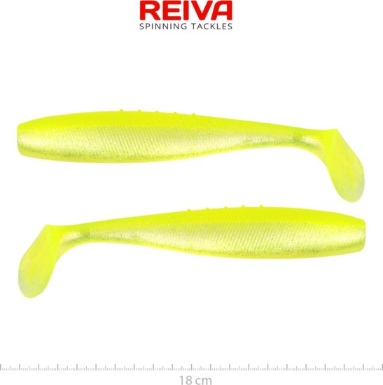 Reiva Flat Minnow shad 18cm 2db/cs (Flash Lemonade)