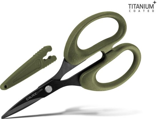 Delphin BladeX Long Titan fogazott horgászolló (12 cm)