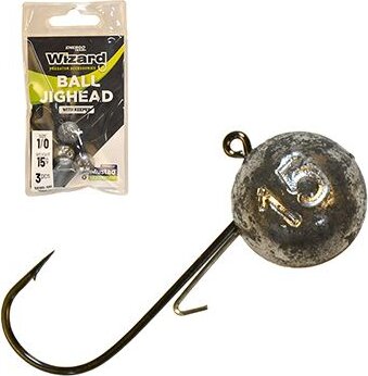 Wizard Ball Jig Head W/Keeper 5/0 20G 2db/csomag Lead