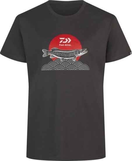 Daiwa T-Shirt Japan Pike (charcoal, #2XL) póló