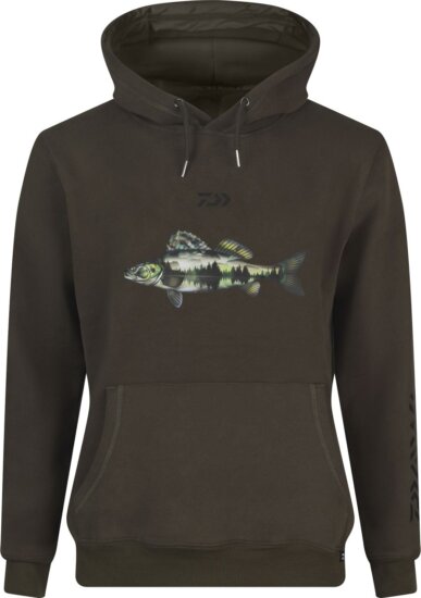 Daiwa Hoodie Zander (dark olive, #L)