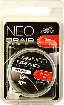 Carp Expert Neo Powerflex Kopásálló Fonott Süllyedő Előkezsinór 35lbs Dark Brown 10M