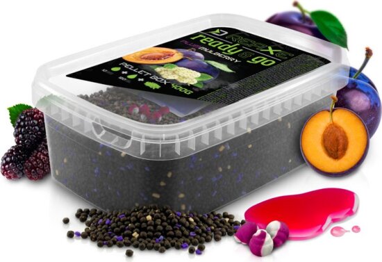 Pellet box Delphin Reaxe READY&GO (Szilva-Eperfa/400g+120ml booster+10 waft)