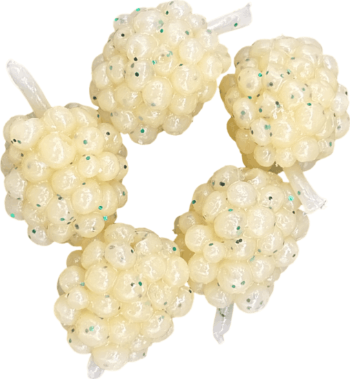 FISHUP Berry 0.6" (5pcs.), #502 - White Mulberry