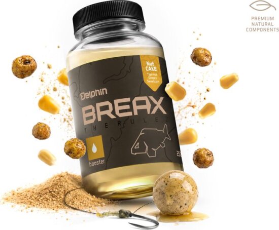 Booster Delphin BreaX/NutCAKE (Tigrismogyoró-Scopex-Csemegekukorica/250ml)