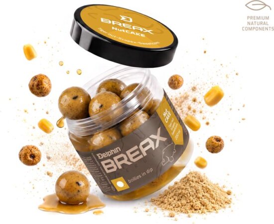 Dipelt bojli Delphin BreaX / NutCAKE (Tigrismogyoró-Scopex-Csemegekukorica/20mm/200ml)