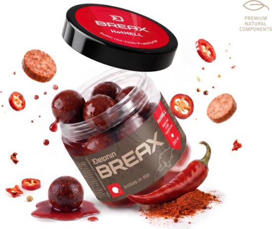 Dipelt bojli Delphin BreaX / HotHELL (Robin Red-Chili-Frankfurti kolbász/16mm/200ml)