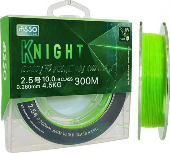 Asso Knight Fluorocarbon  Bevonat Uv Aktiv 0,260 300m