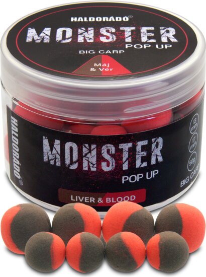 Haldorádó MONSTER Pop Up Big Carp 13, 17mm - Máj & Vér