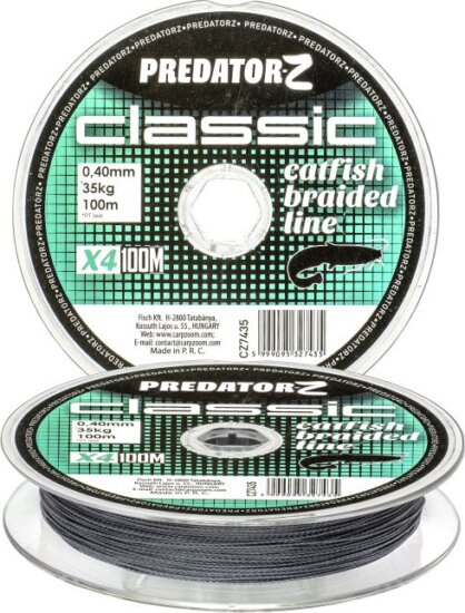 Predator-Z Calssic harcsázó zsinór, o 0,80mm, 100m, 70kg, sötétszürke