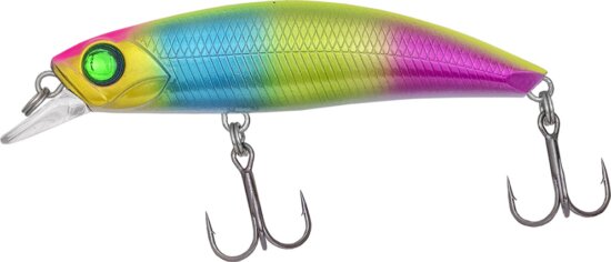 Predator-Z Curve Minnow wobbler, 6cm, 7,1g, kék, zöld, rózsaszín, süllyedő