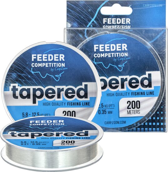 Feeder Competition Tapered vékonyodó zsinór, o 0,21-0,35mm, 200m, 5,8/12,5kg, áttetsző