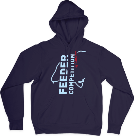 Feeder Competition Kapucnis pulóver, XL, kék