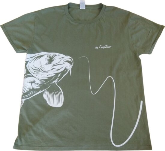 CarpZoom Pamut póló, L, zöld