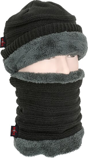 CarpZoom Kötött sapka és sál szett