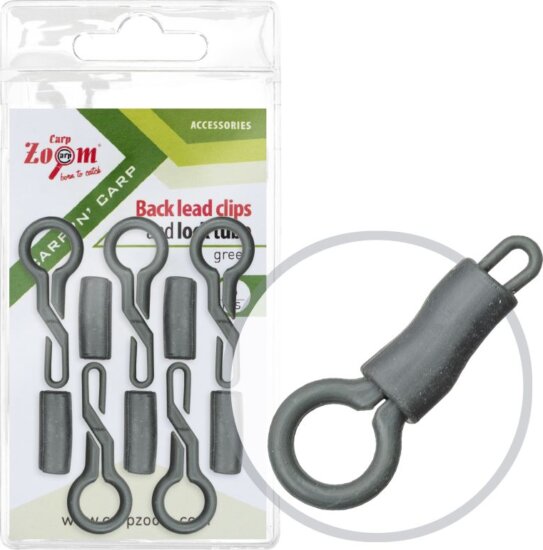 CarpZoom Gyorskapocs + zárócső, zöld, 5db