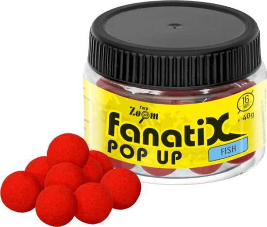 CarpZoom Fanati-X Pop Up horogcsali, 16mm, eper, 40g