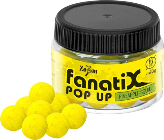 CarpZoom Fanati-X Pop Up horogcsali, 16mm, ananász, squid, 40g