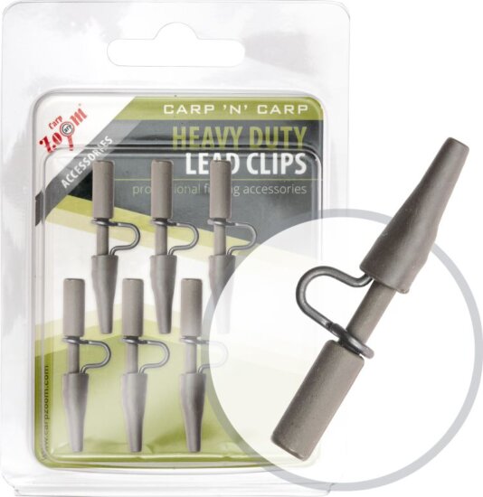 CarpZoom Extra erős ólomkapocs + gumihüvely, zöld, 6db